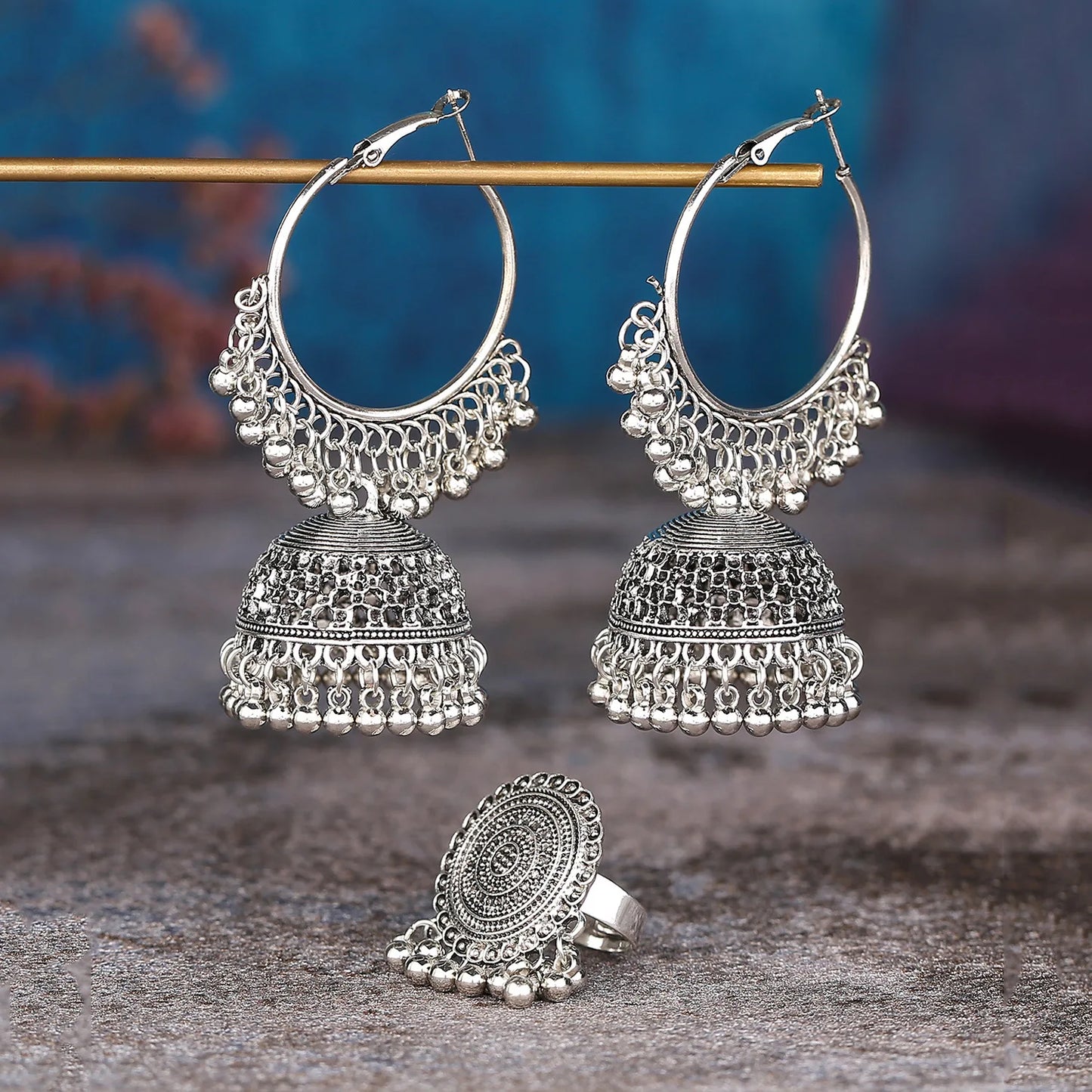 Ethnic Tassel Jhumki Set