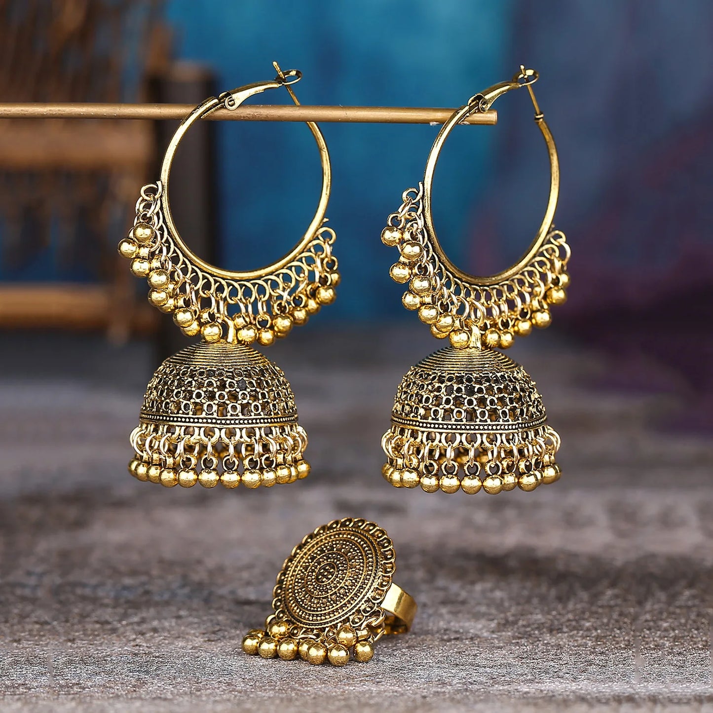 Ethnic Tassel Jhumki Set