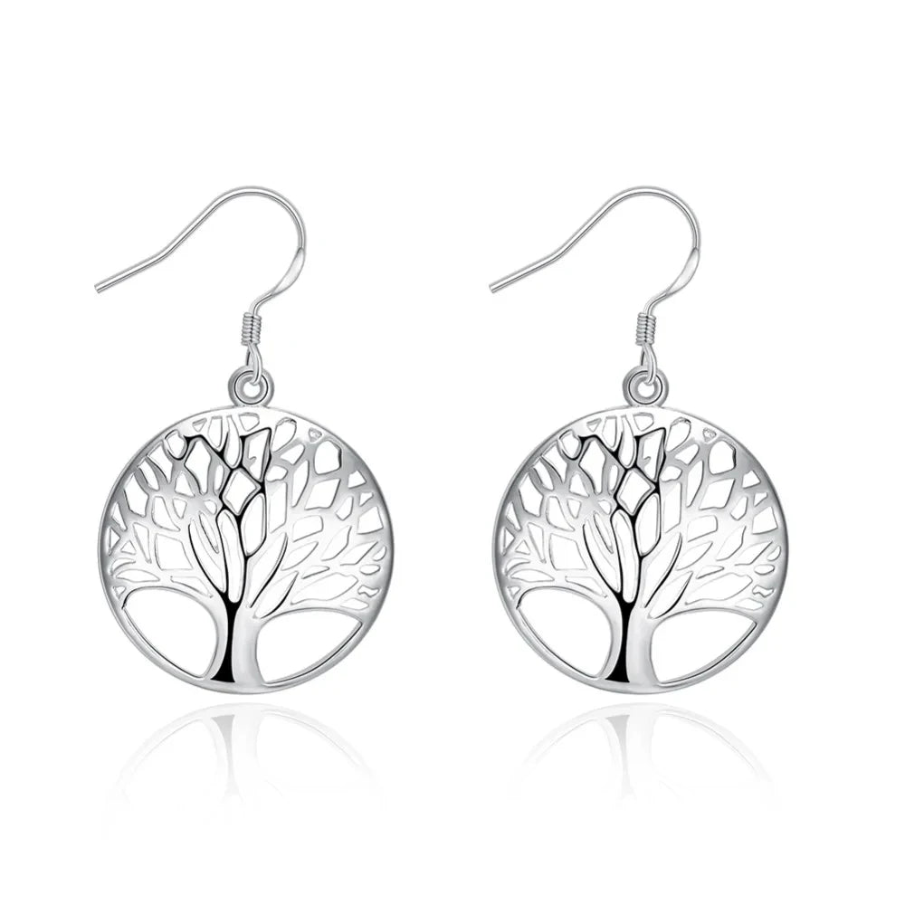 🌿 925 Silver Tree Earrings – Meaningful Gift 🌿