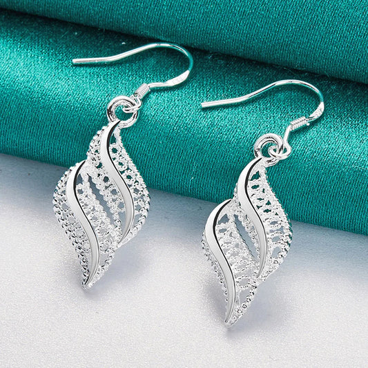 Nature-Inspired Sterling Silver Earrings