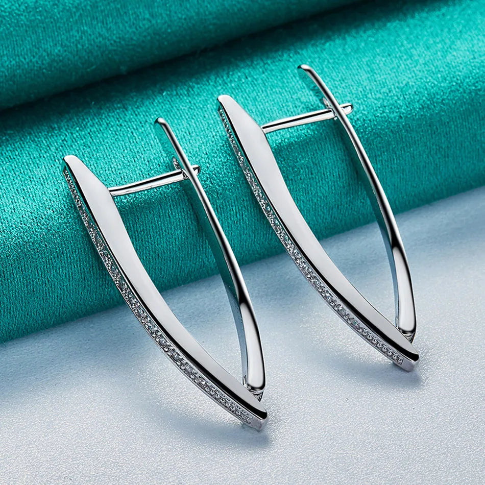 AAA Zircon Sterling Silver Earrings