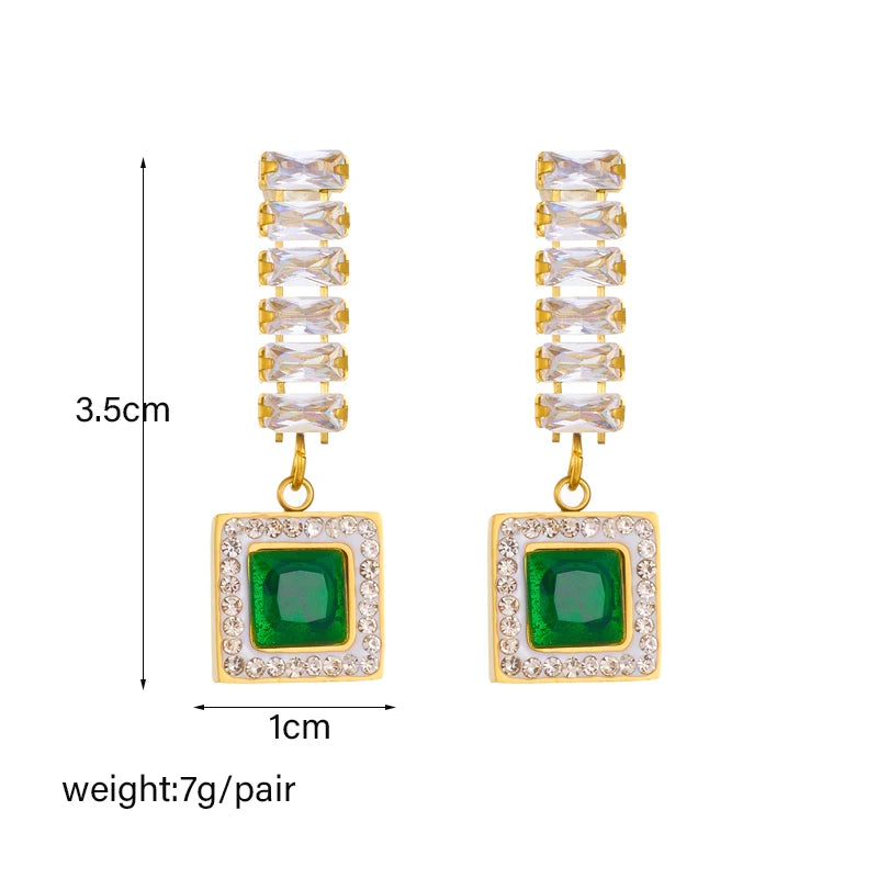 Elegant Geometric Crystal Earrings