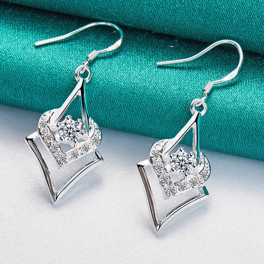 💖 925 Silver Heart Earrings