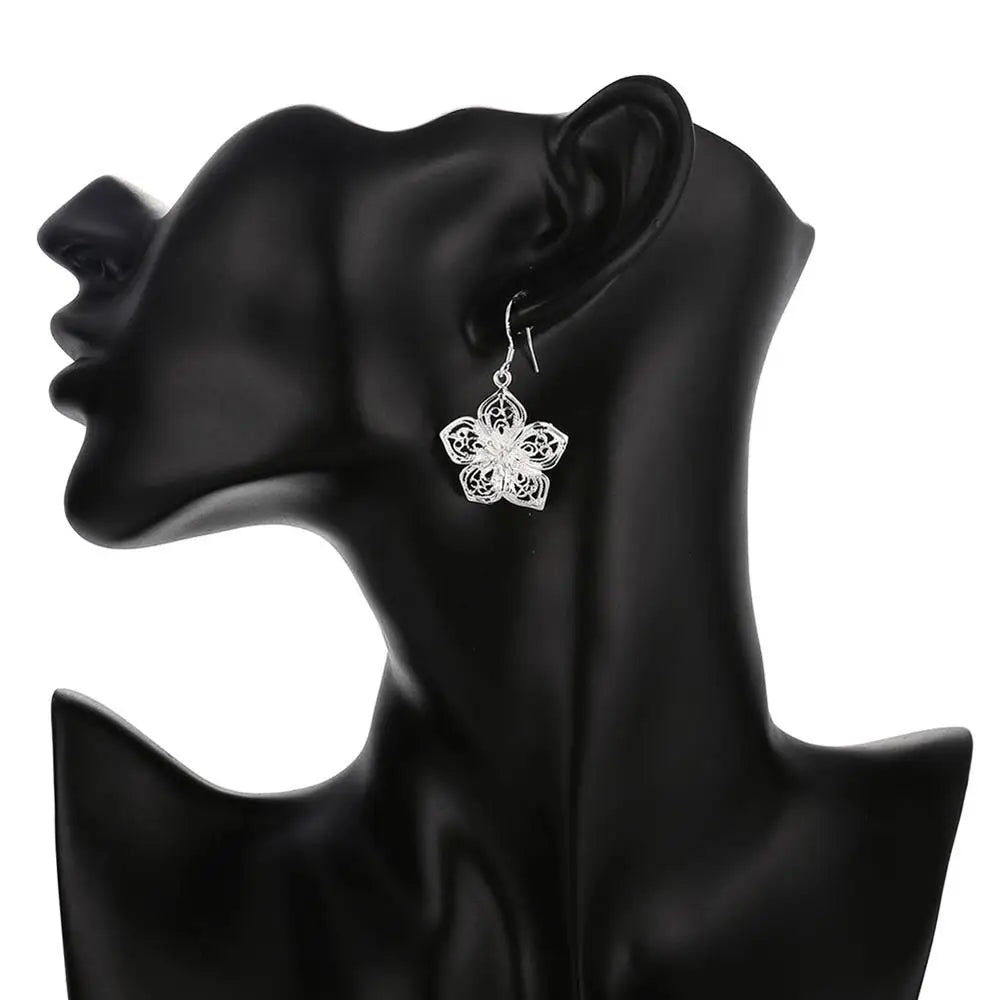 925 Sterling Silver Luxury Bloom Earrings