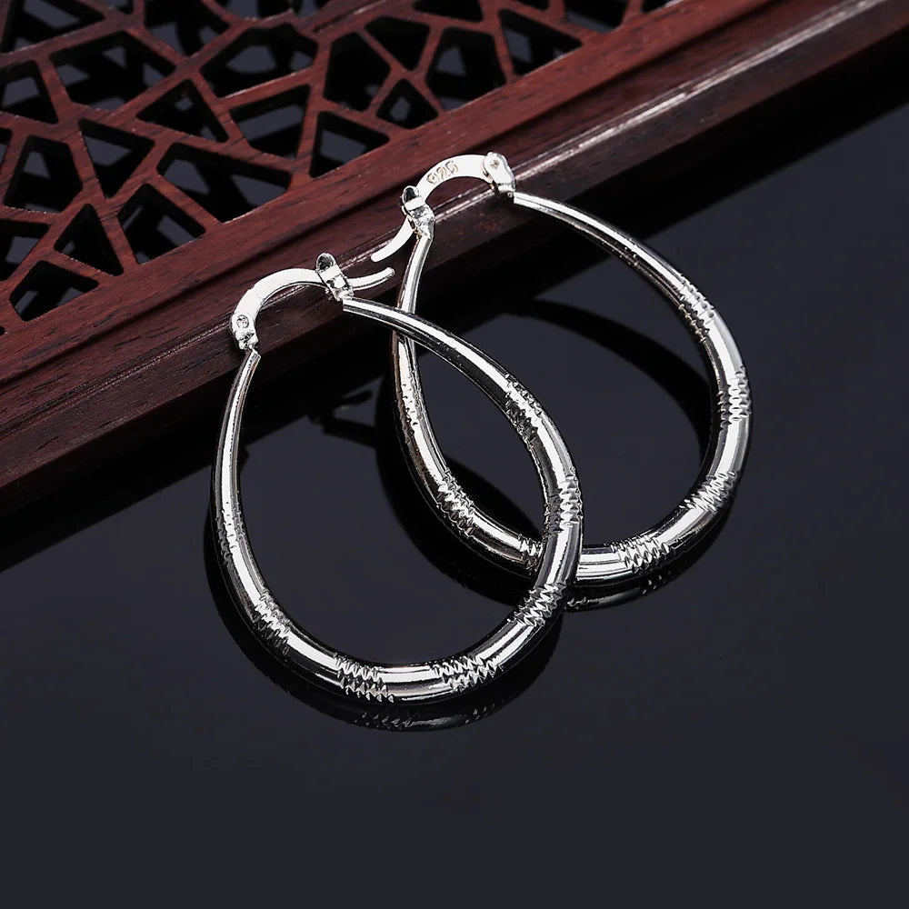 ✨ Luxury 925 Silver Hoop Earrings ✨