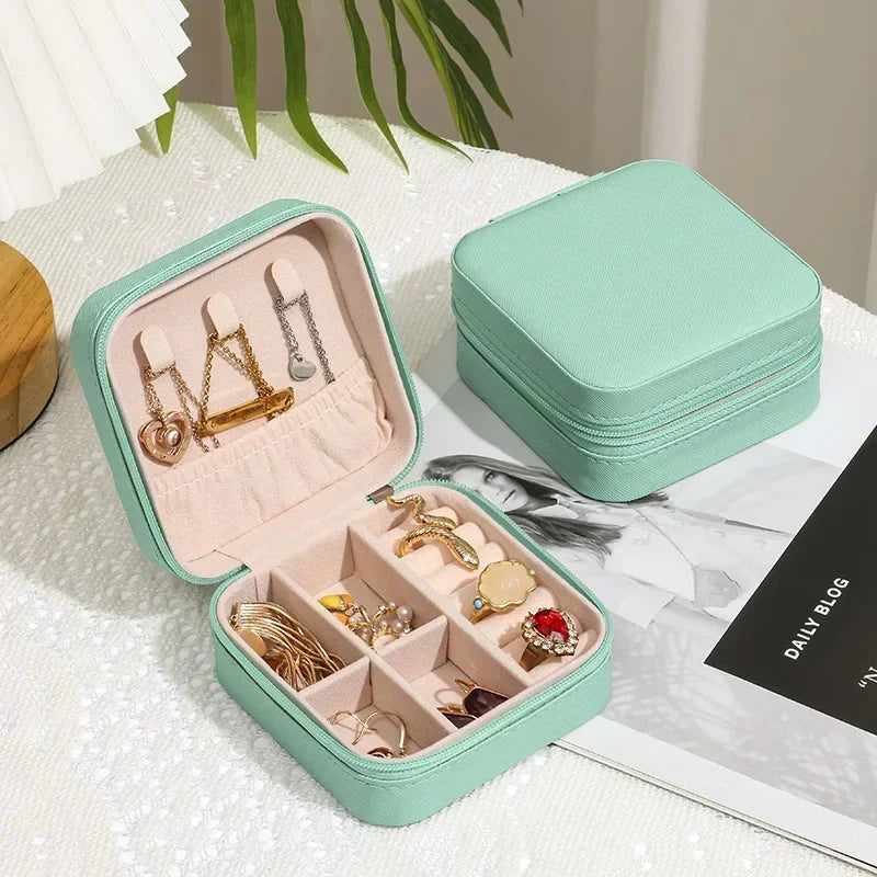 Portable Leather Jewelry Organizer