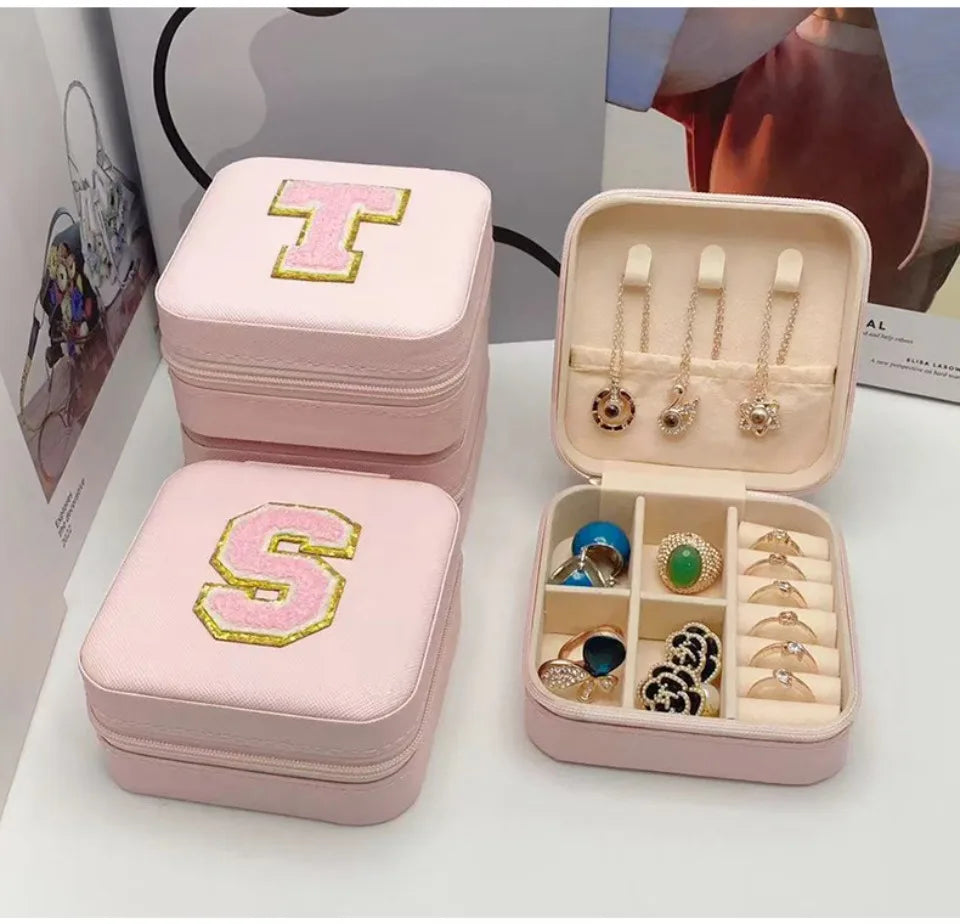 Personalized Mini Jewelry Box with A-Z letters