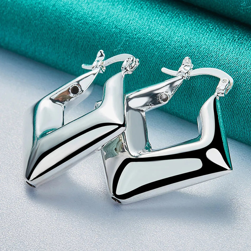 💎 925 Silver Rhombus Earrings 💎