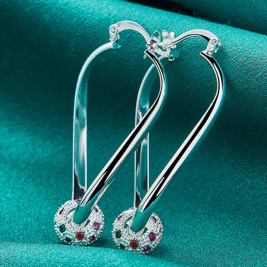 Multicolor Zircon Drop Earrings