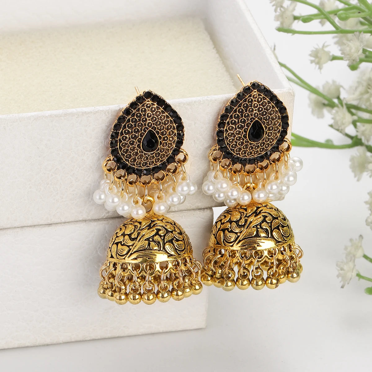 ✨ Afghan Royal Jhumkas – Timeless Elegance