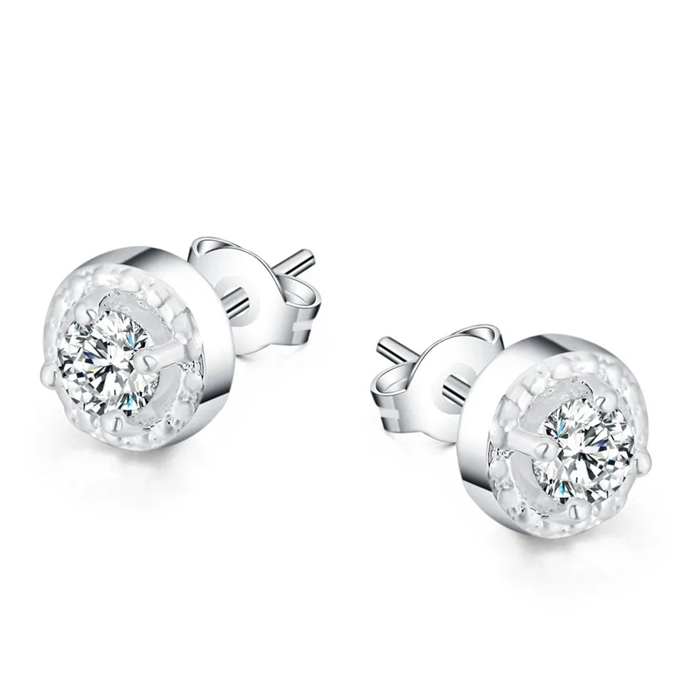 Dazzling 925 Silver Crystal Studs