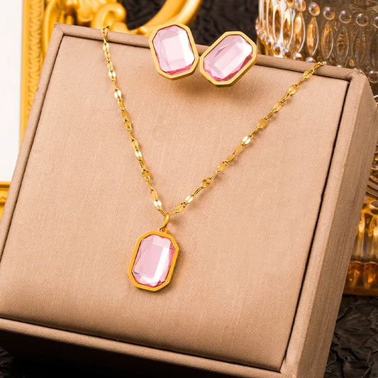 Everlasting Pink Crystal Set