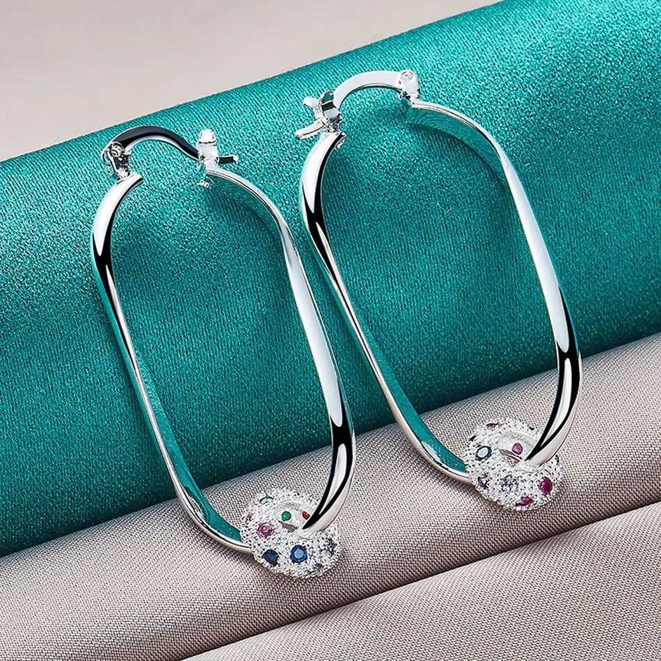 Multicolor Zircon Drop Earrings