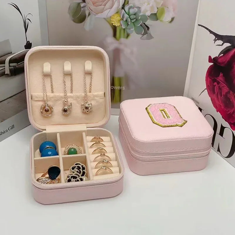 Personalized Mini Jewelry Box with A-Z letters