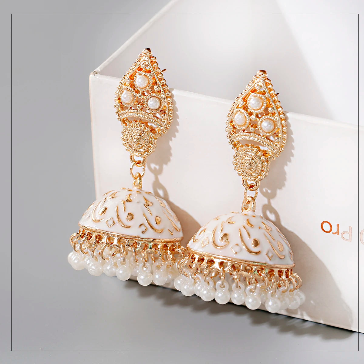 Ethnic Oxidized Flower Jhumkas