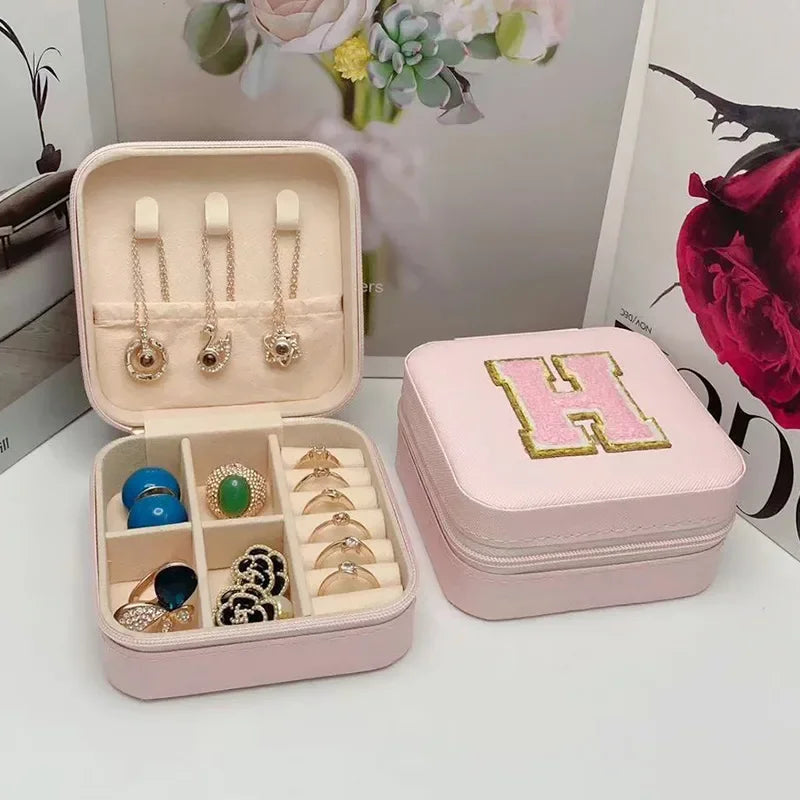 Personalized Mini Jewelry Box with A-Z letters