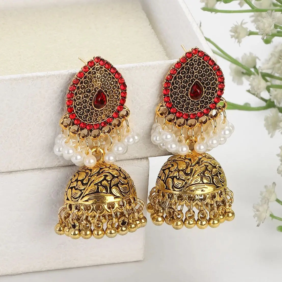 ✨ Afghan Royal Jhumkas – Timeless Elegance