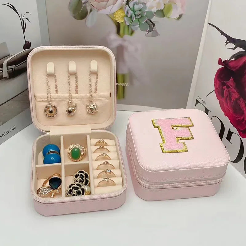 Personalized Mini Jewelry Box with A-Z letters