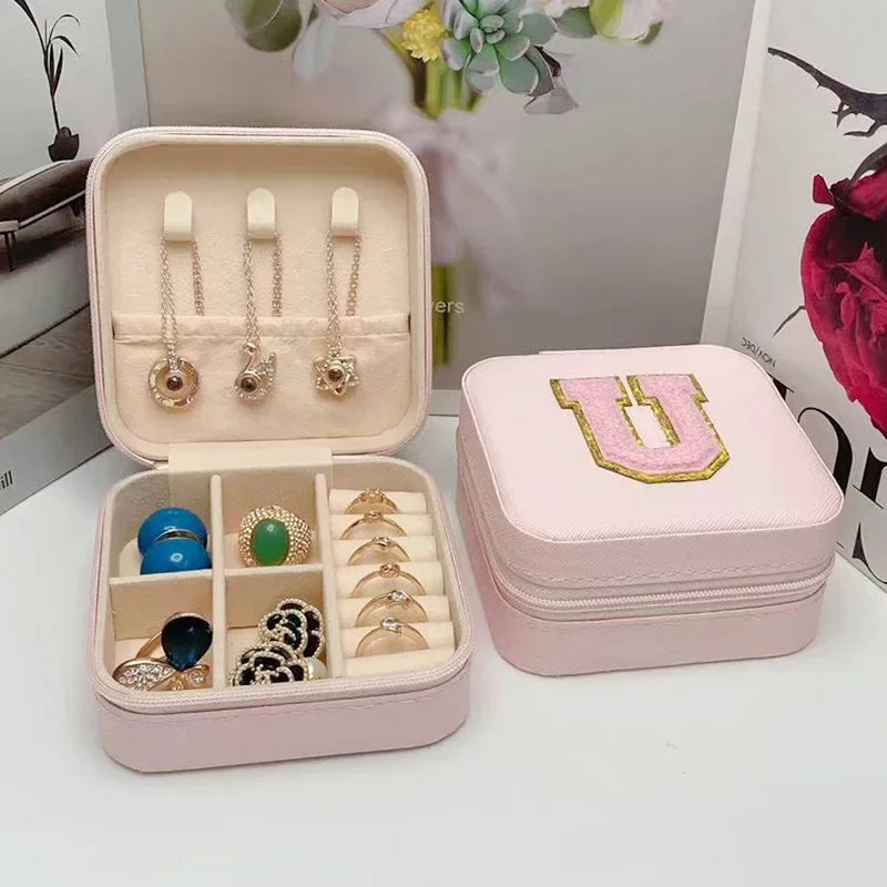 Personalized Mini Jewelry Box with A-Z letters