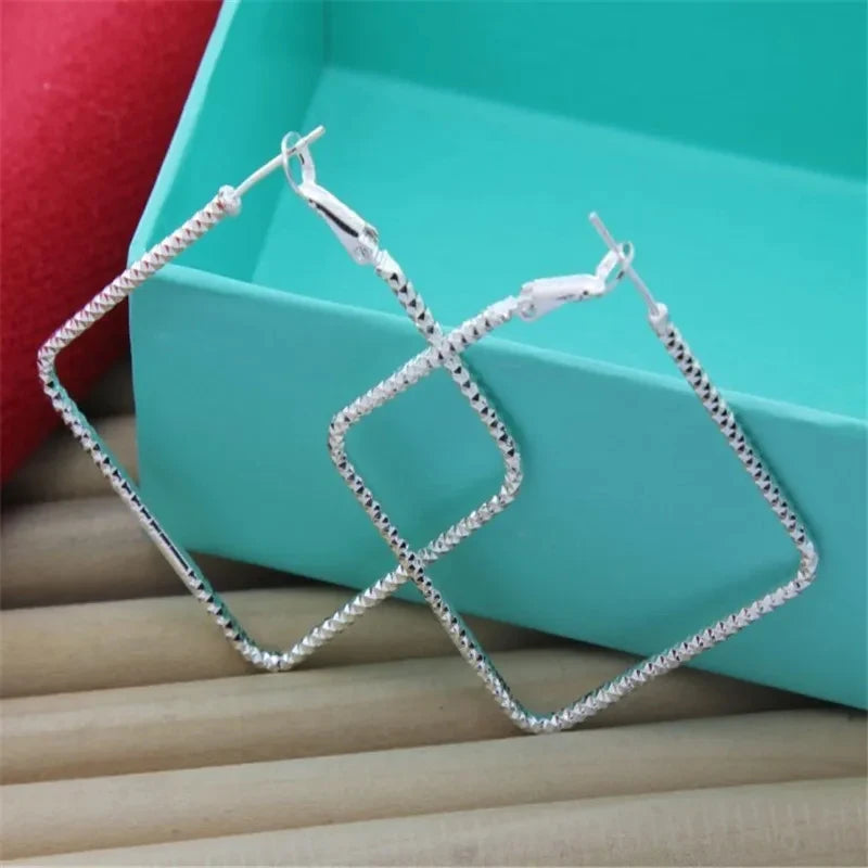 ✨ 925 Silver Luxury Square Earrings ✨