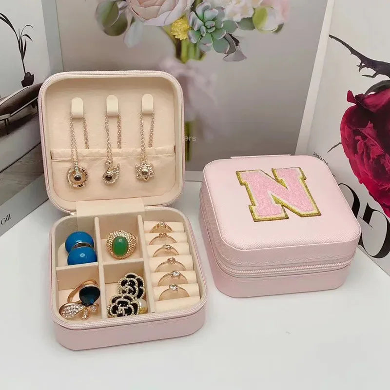 Personalized Mini Jewelry Box with A-Z letters