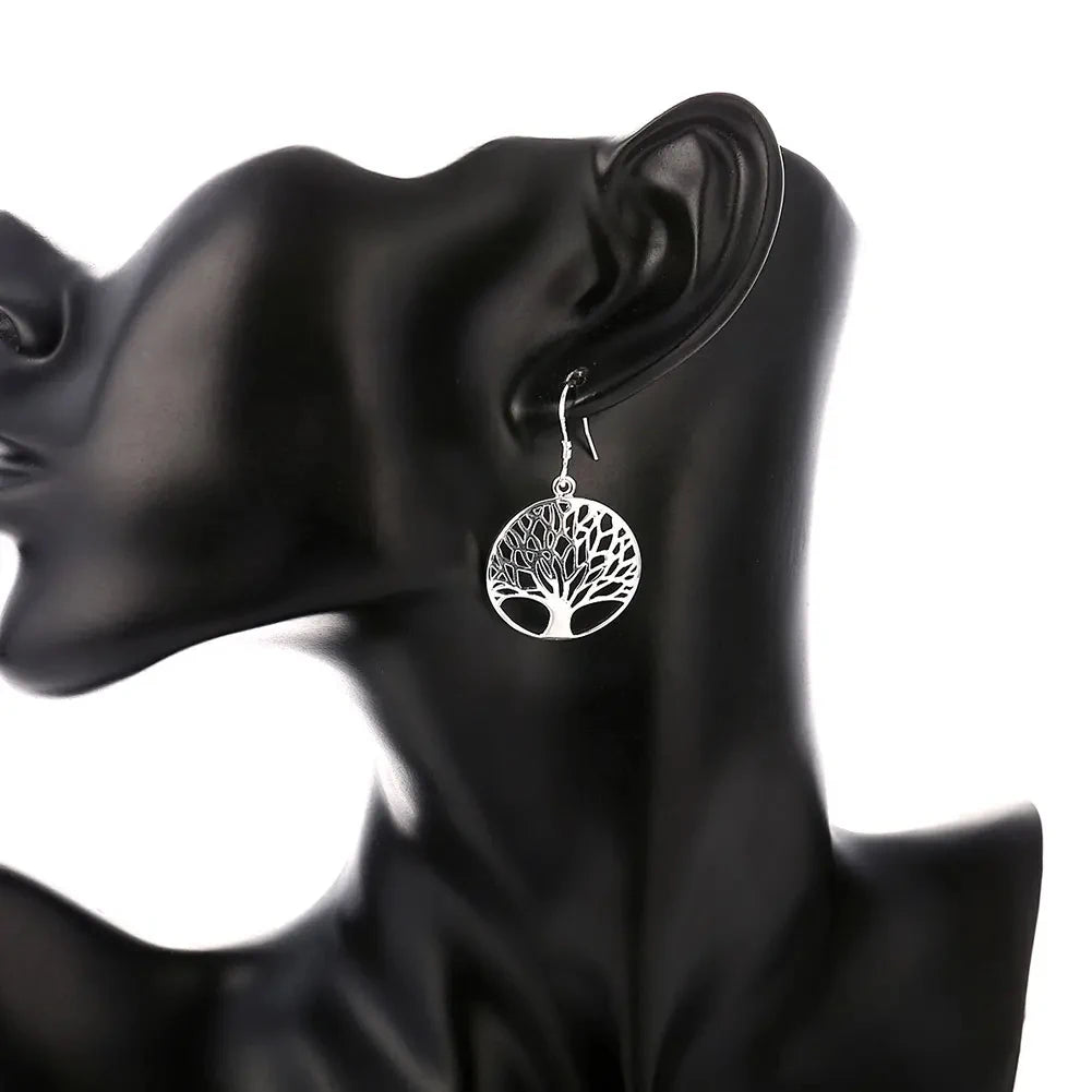 🌿 925 Silver Tree Earrings – Meaningful Gift 🌿