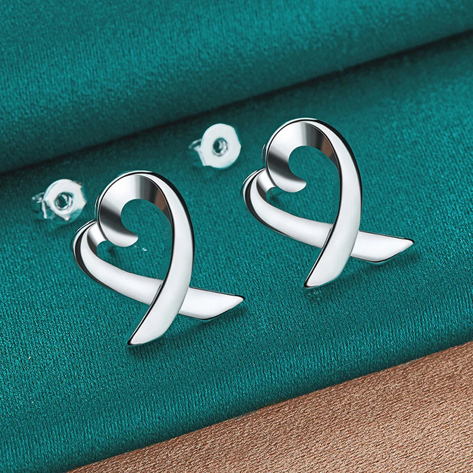 💎 "Love: Silver Heart Studs" 💎