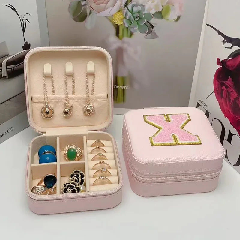 Personalized Mini Jewelry Box with A-Z letters