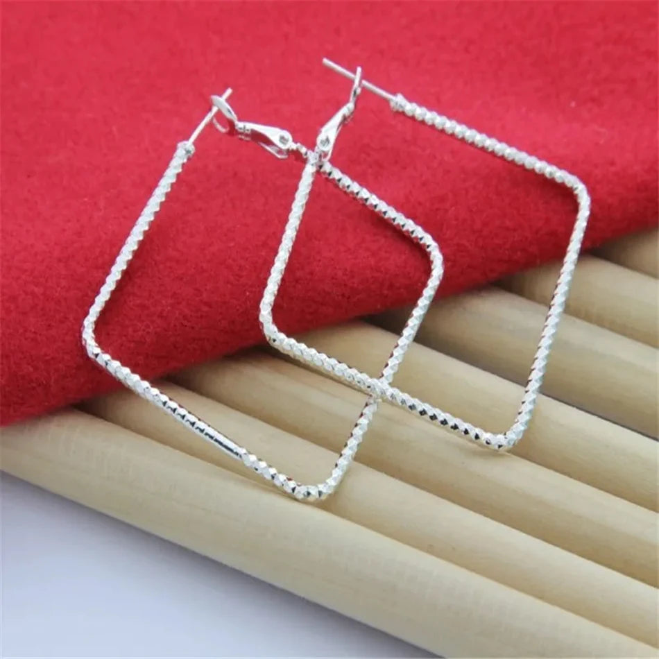 ✨ 925 Silver Luxury Square Earrings ✨