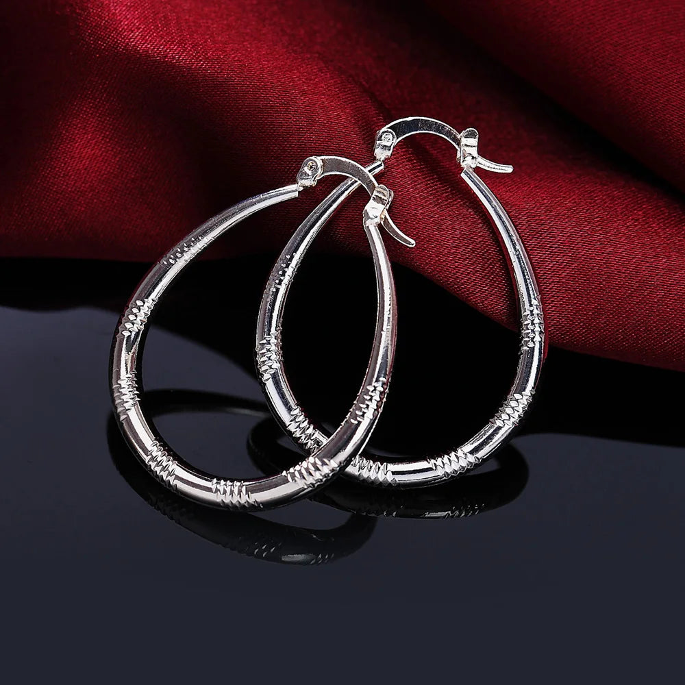 ✨ Luxury 925 Silver Hoop Earrings ✨