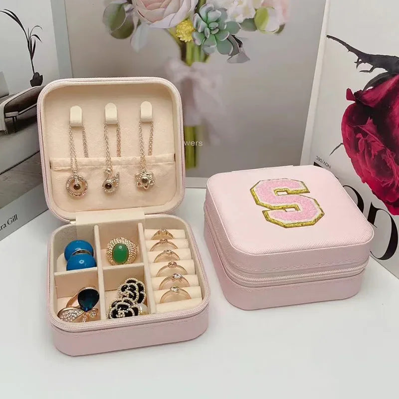 Personalized Mini Jewelry Box with A-Z letters