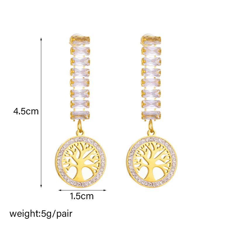 Elegant Geometric Crystal Earrings