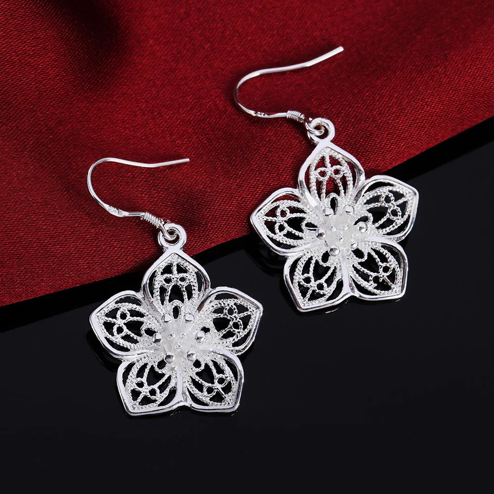 925 Sterling Silver Luxury Bloom Earrings