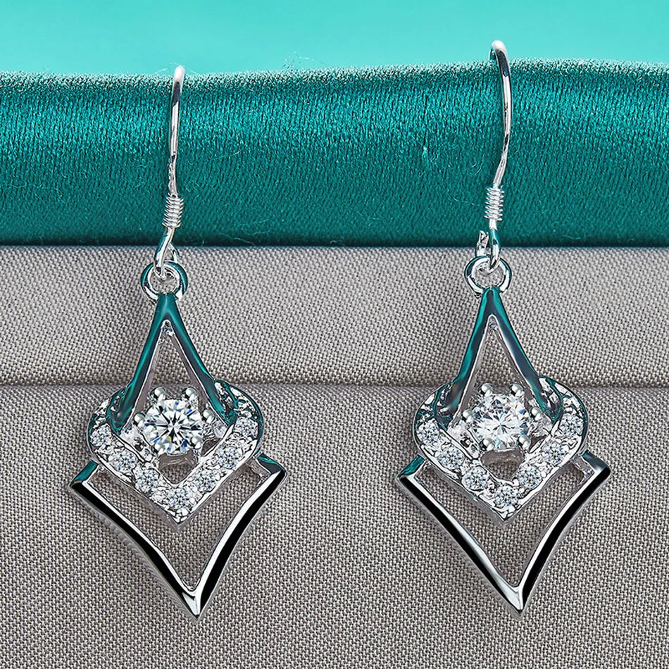 💖 925 Silver Heart Earrings