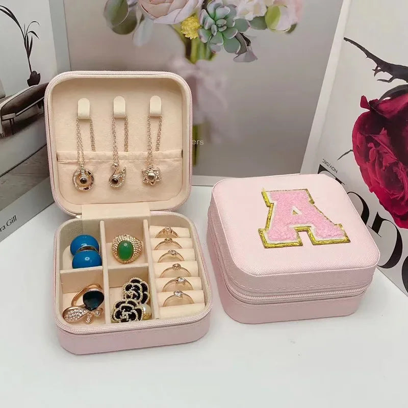 Personalized Mini Jewelry Box with A-Z letters