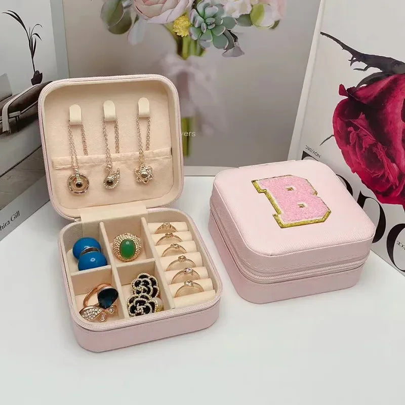 Personalized Mini Jewelry Box with A-Z letters