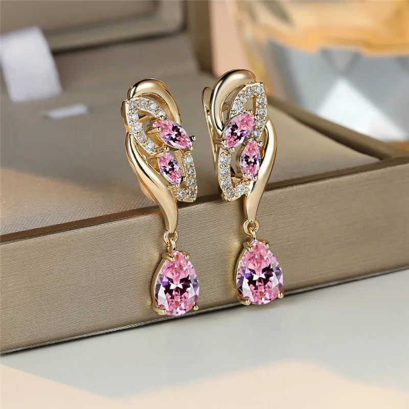 Emerald Spark Gold Earrings