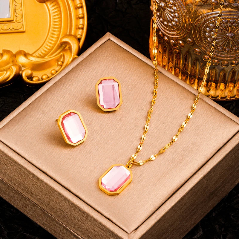 Everlasting Pink Crystal Set