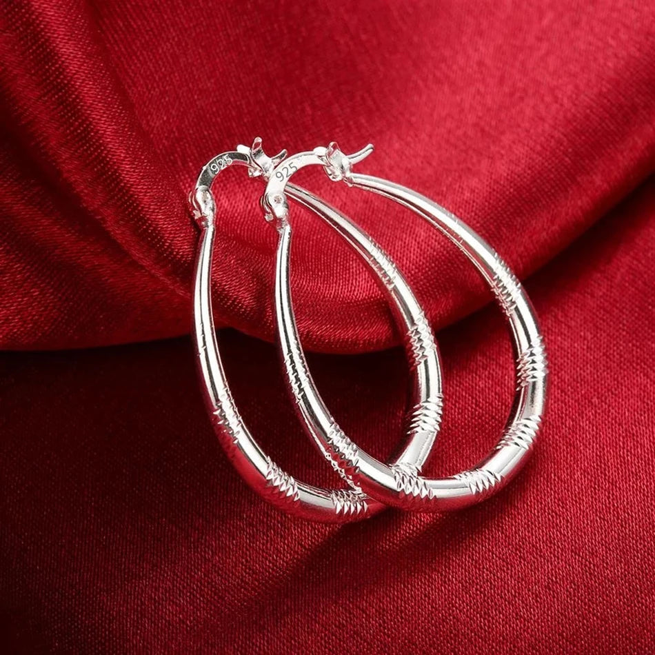 ✨ Luxury 925 Silver Hoop Earrings ✨