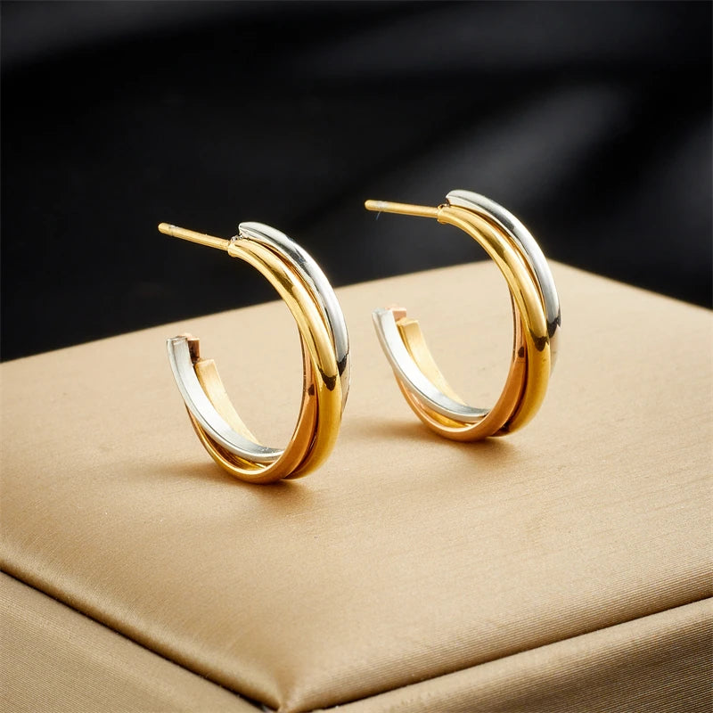 Elegant Geometric Crystal Earrings