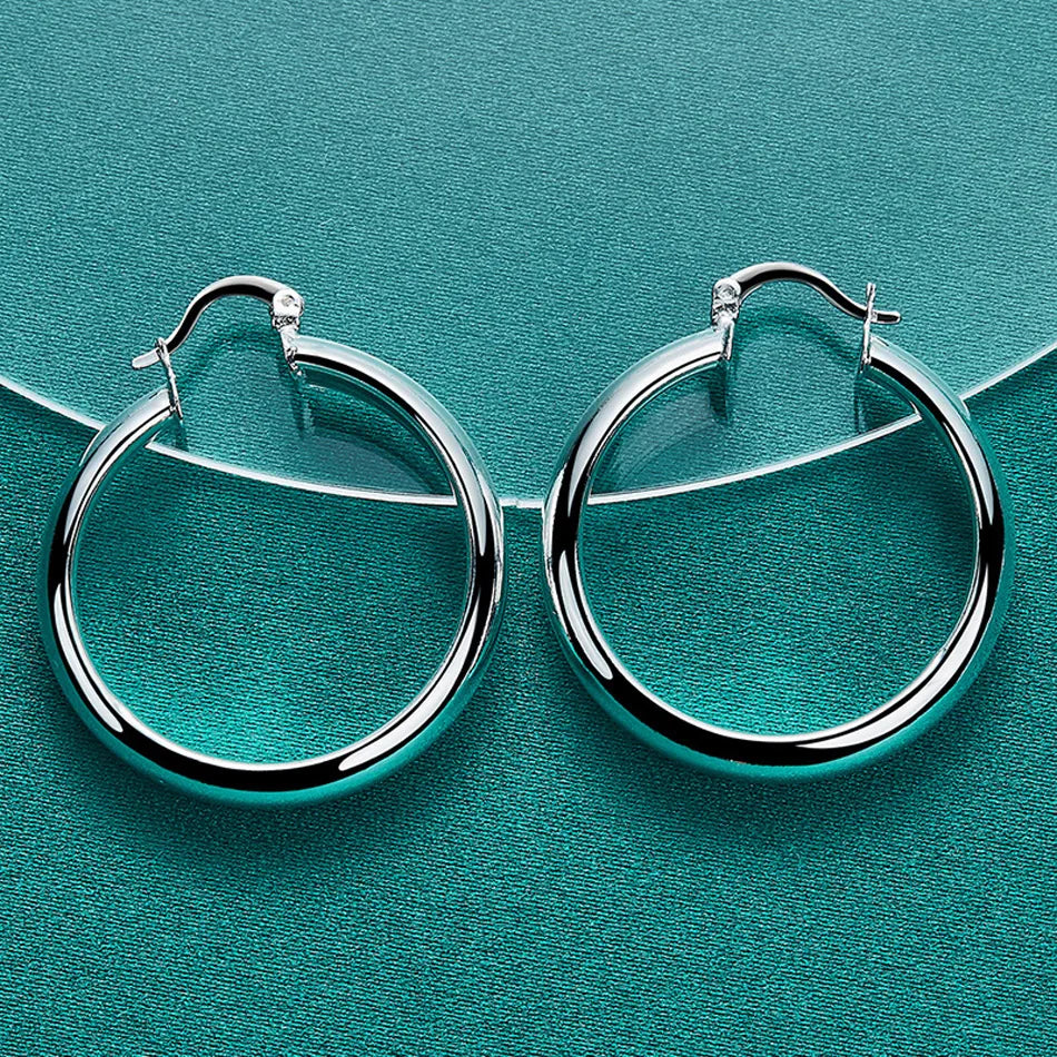 ✨ 925 Silver Smooth Ring Earrings ✨