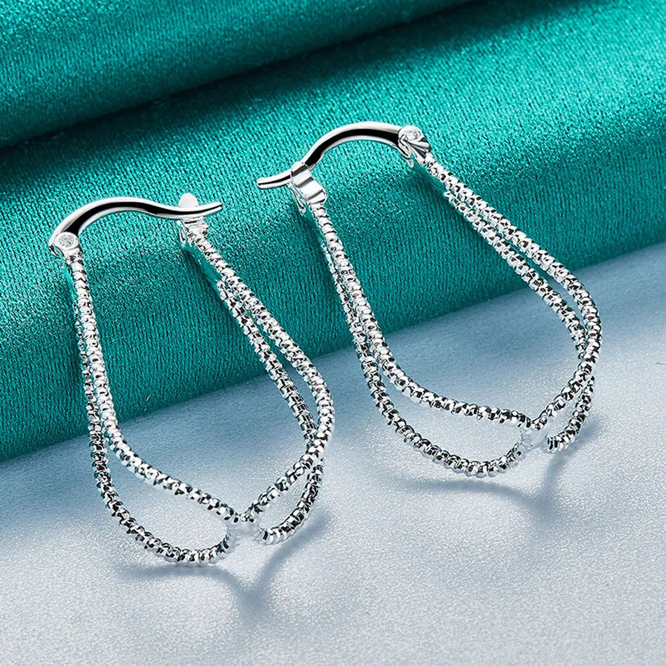 Elegant Lantern Silver Earrings