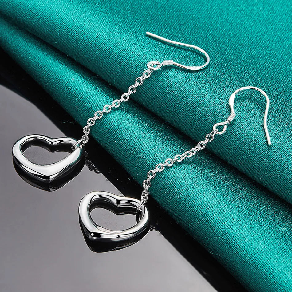 💖 Sterling Silver Heart Earrings