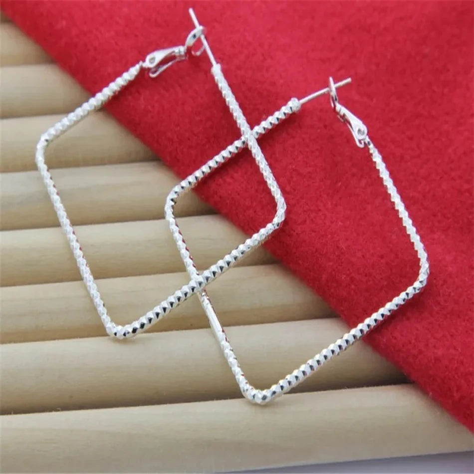 ✨ 925 Silver Luxury Square Earrings ✨