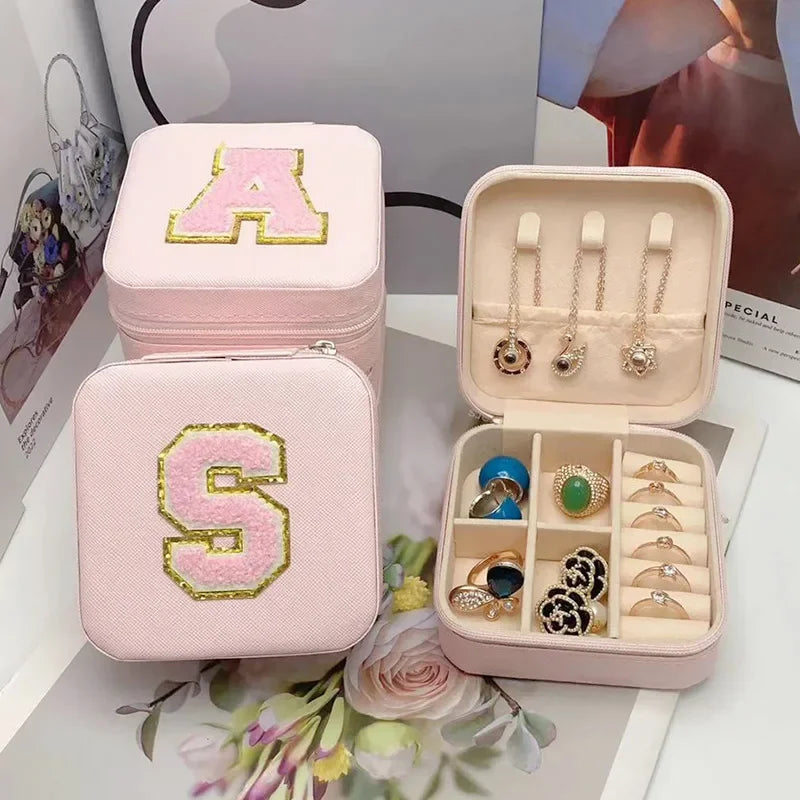 Personalized Mini Jewelry Box with A-Z letters