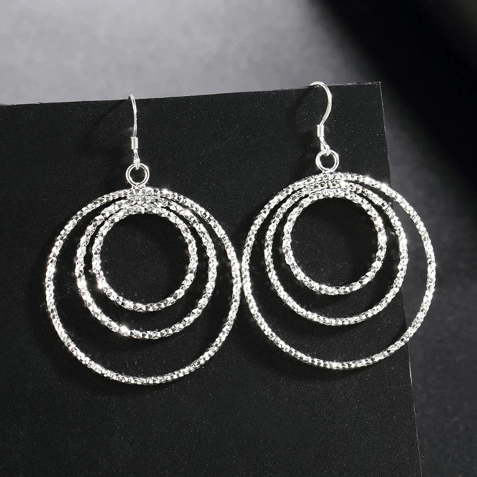 ✨ 925 Silver Triple Hoop Earrings ✨