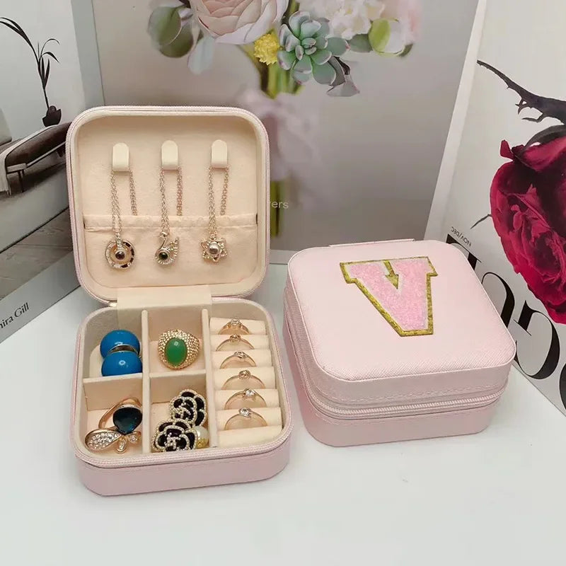 Personalized Mini Jewelry Box with A-Z letters