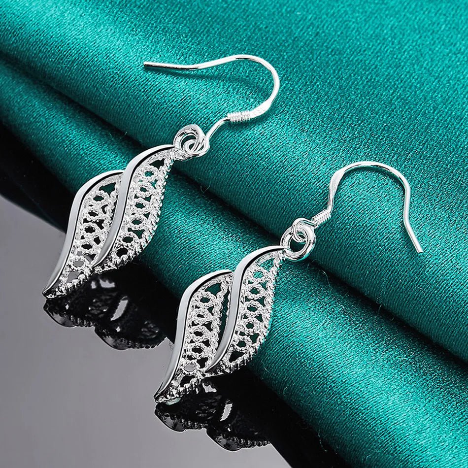 Nature-Inspired Sterling Silver Earrings