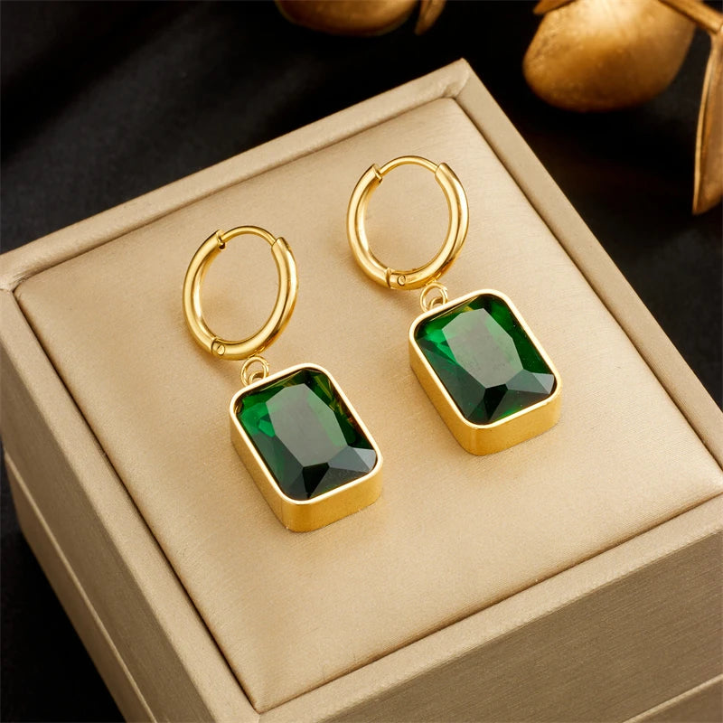 Elegant Geometric Crystal Earrings