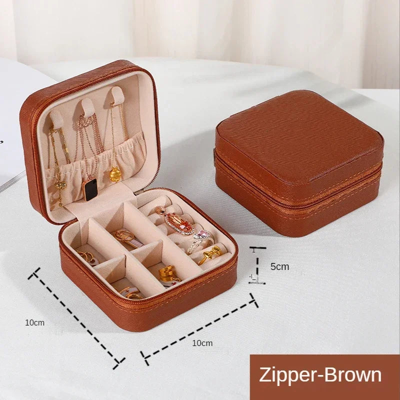 Portable Leather Jewelry Organizer